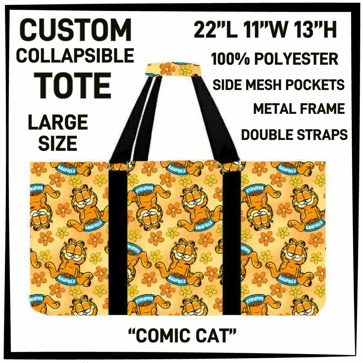 CT16 - Comic Cat Collapsible Tote - Preorder Closing 1/13 ETA: Mid March