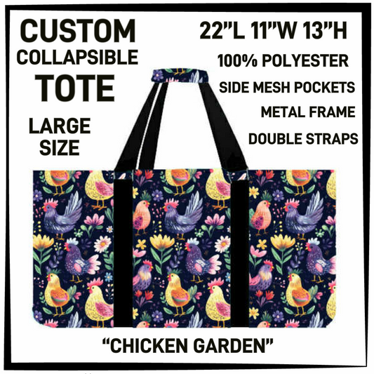 CT16 - Chicken Garden Collapsible Tote - Preorder Closing 1/13 ETA: Mid March