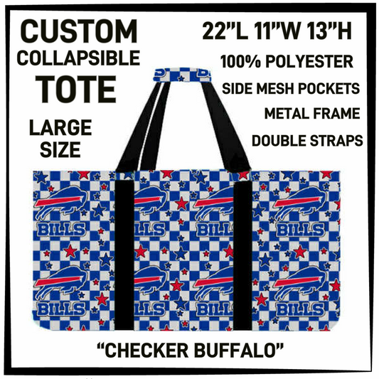 CT16 - Checker Buffalo Collapsible Tote - Preorder Closing 1/13 ETA: Mid March