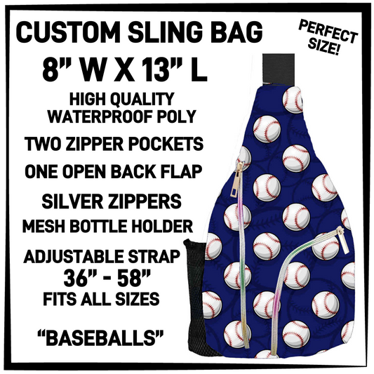 S13G - Baseballs Sling Bag - Preorder Closing 1/15 ETA: Mid-March