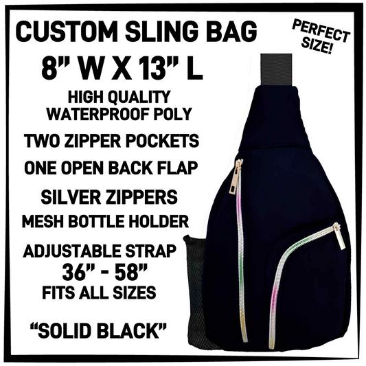 S13G - Solid Black Sling Bag - Preorder Closing 1/15 ETA: Mid-March