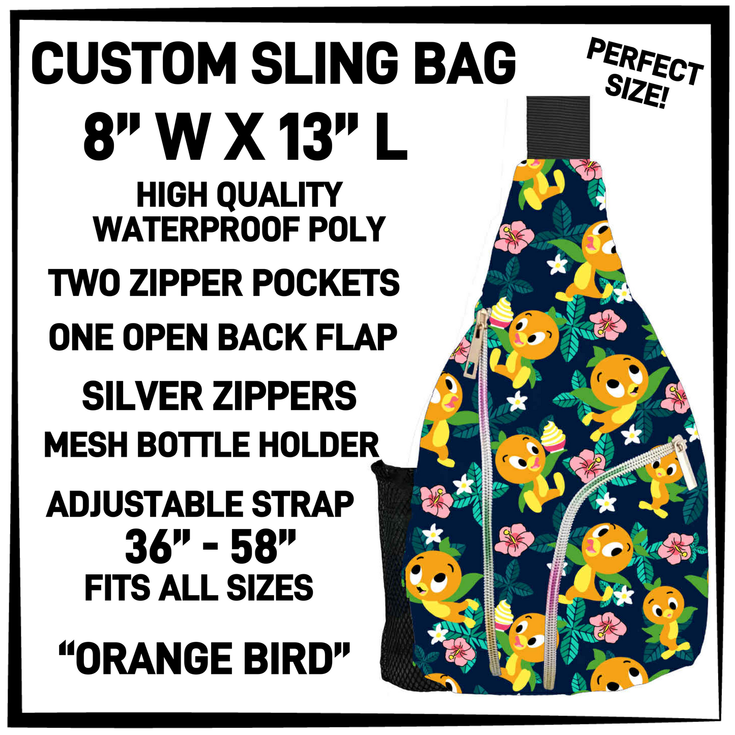 S13G - Orange Bird Sling Bag - Preorder Closing 1/15 ETA: Mid-March