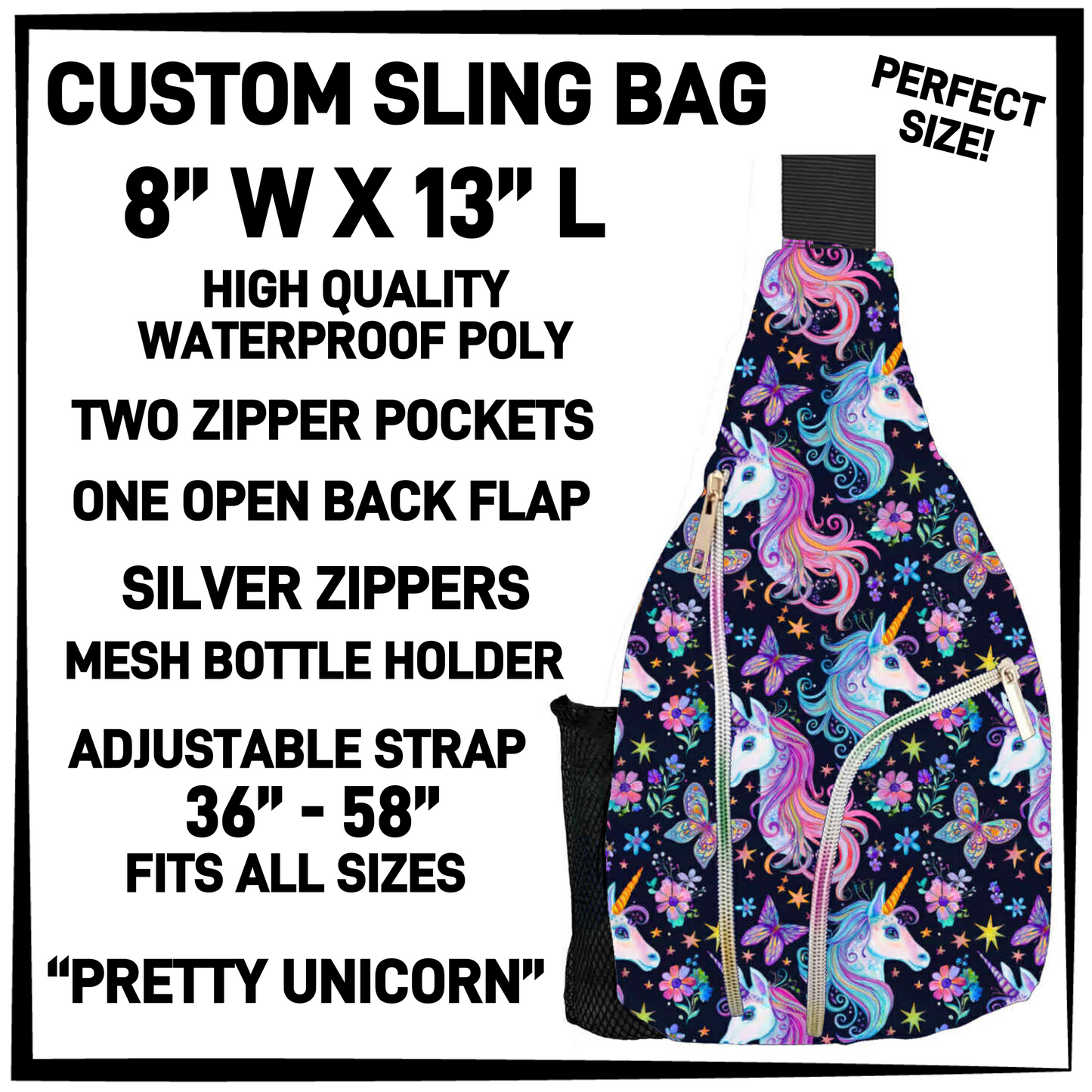 S13G - Pretty Unicorn Sling Bag - Preorder Closing 1/15 ETA: Mid-March