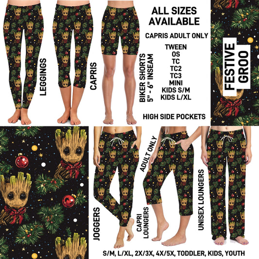 264BT - Festive Groo Unisex Full Joggers/Full/Capri Loungers - Preorder ETA: Early Nov