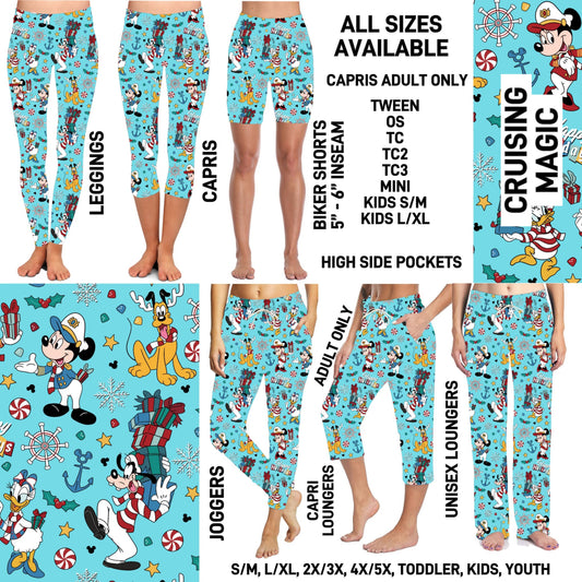 264BT - Cruising Magic Biker/Capris/Leggings with High Side Pockets - Preorder ETA: Early Nov