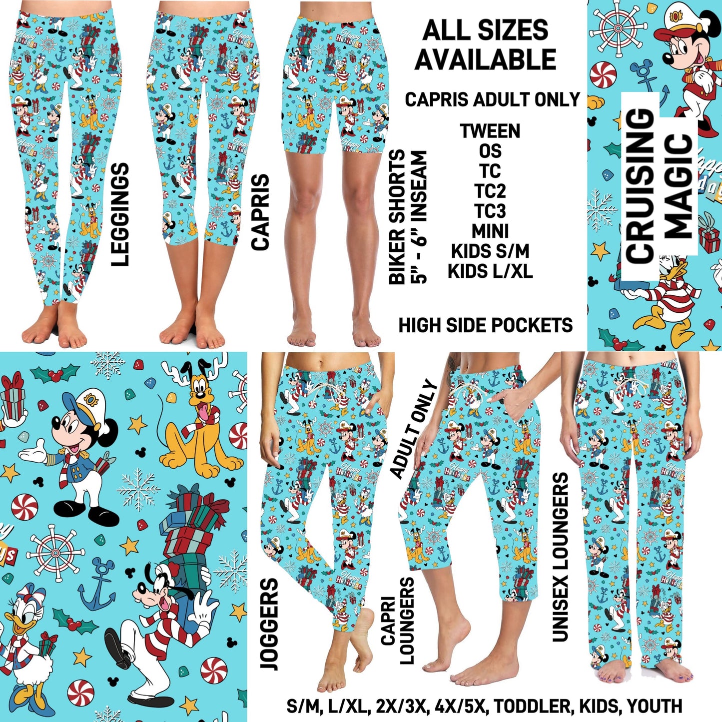 264BT - Cruising Magic Unisex Full Joggers/Full/Capri Loungers - Preorder ETA: Early Nov
