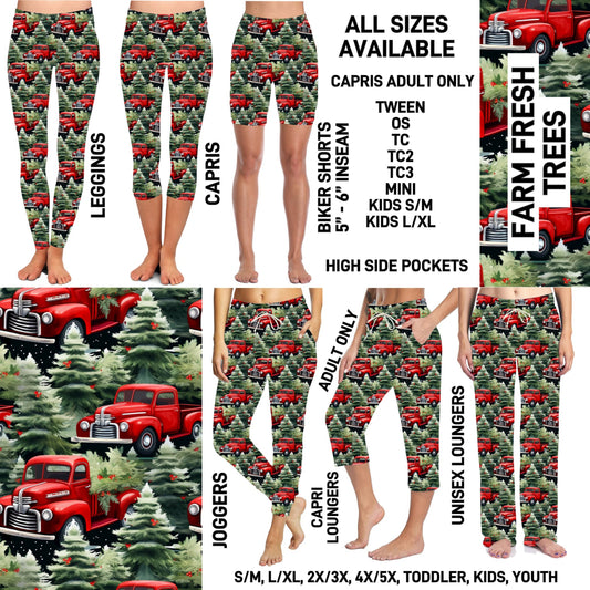 264BT - Farm Fresh Trees Unisex Full Joggers/Full/Capri Loungers - Preorder ETA: Early Nov