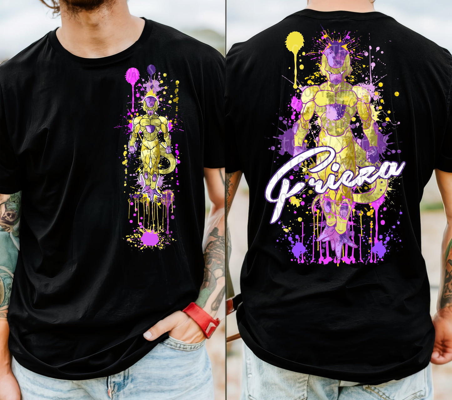 DBZ SPLATTER DOUBLE SIDED TEE