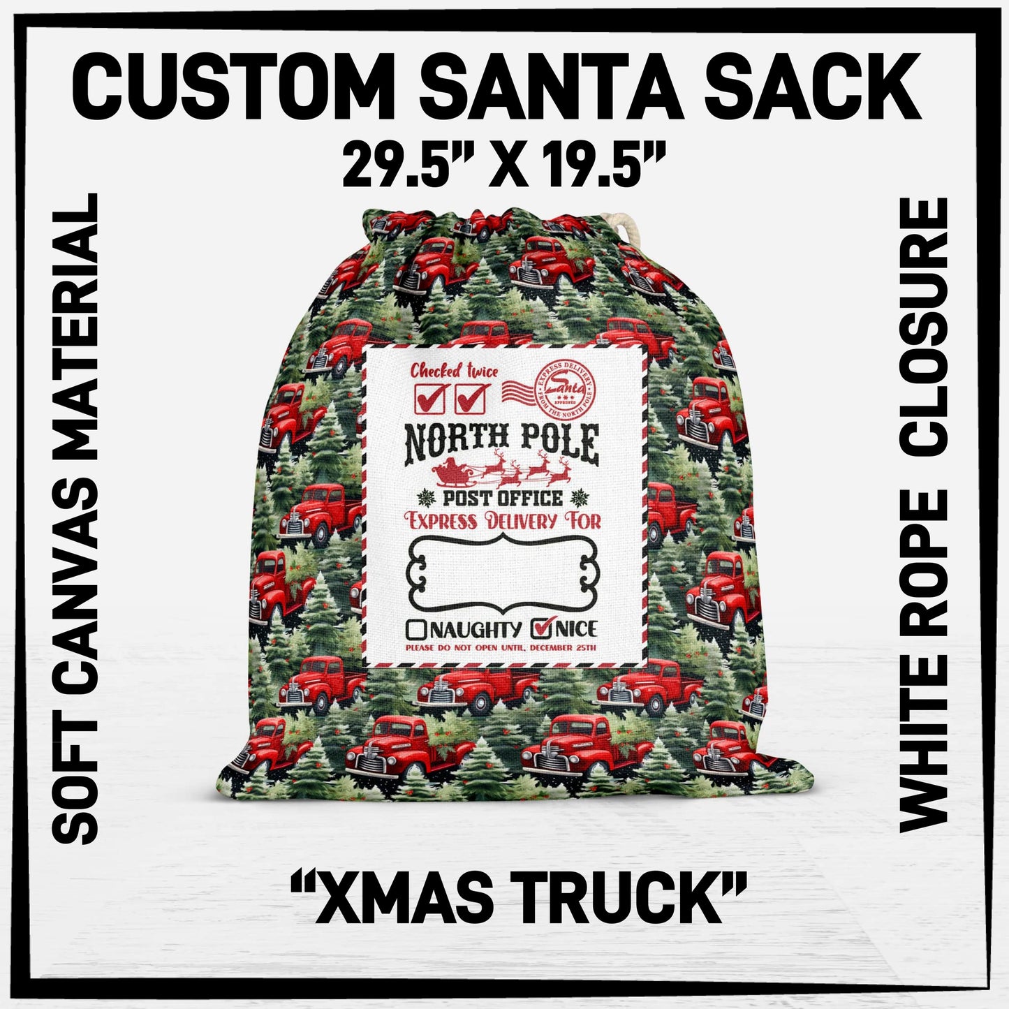 S3SK - Xmas Truck Santa Sack - Preorder ETA: Early Nov