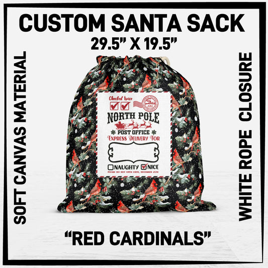 S3SK - Red Cardinals Santa Sack - Preorder ETA: Early Nov