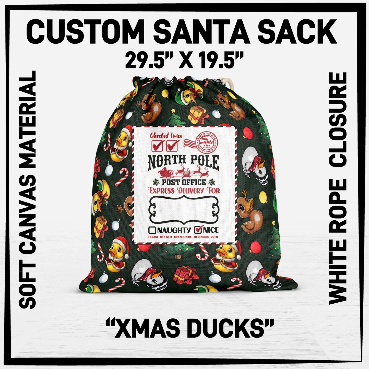 S3SK - Xmas Ducks Santa Sack - Preorder ETA: Early Nov