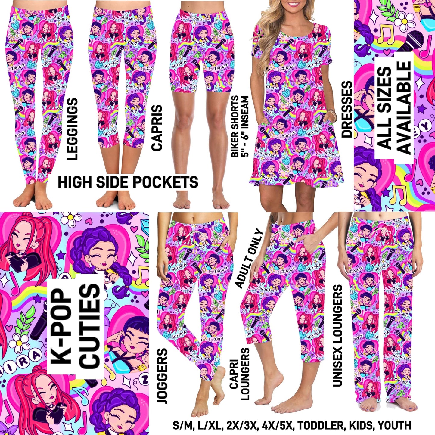 265BT - K-Pop Cuties Short Sleeve Pocket Dress - Preorder ETA: Mid-Nov