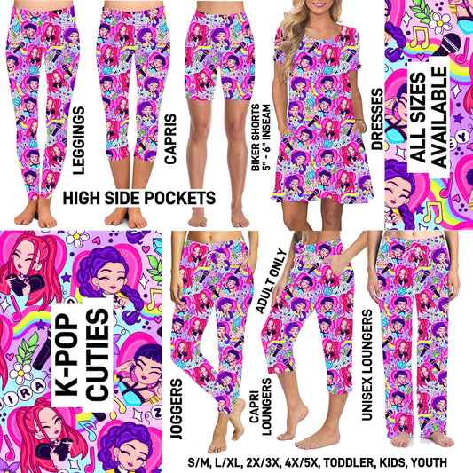 265BT - K-Pop Cuties Short Sleeve Pocket Dress - Preorder ETA: Mid-Nov