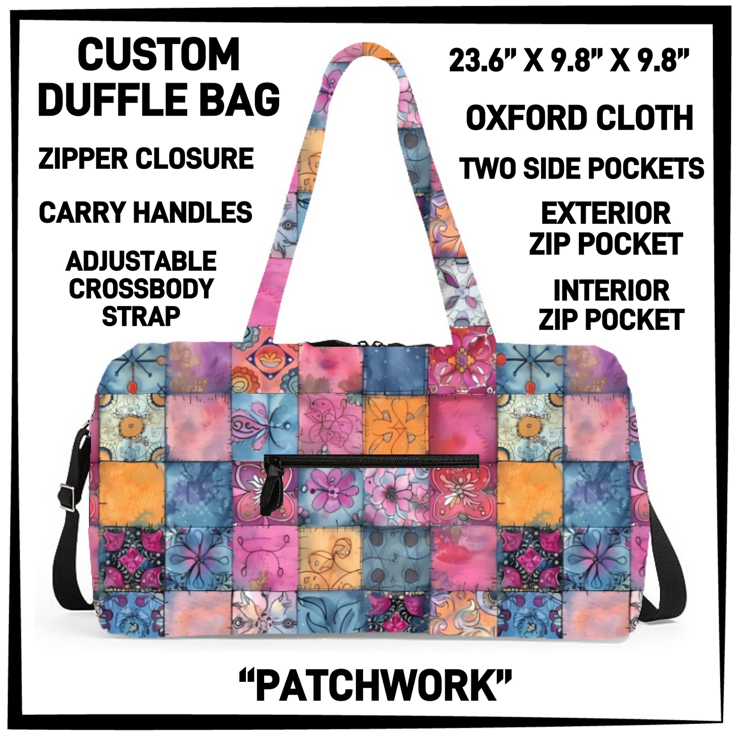 DF2B - Patchwork Duffel Bag - Preorder Closing 6/25 ETA: Late Aug