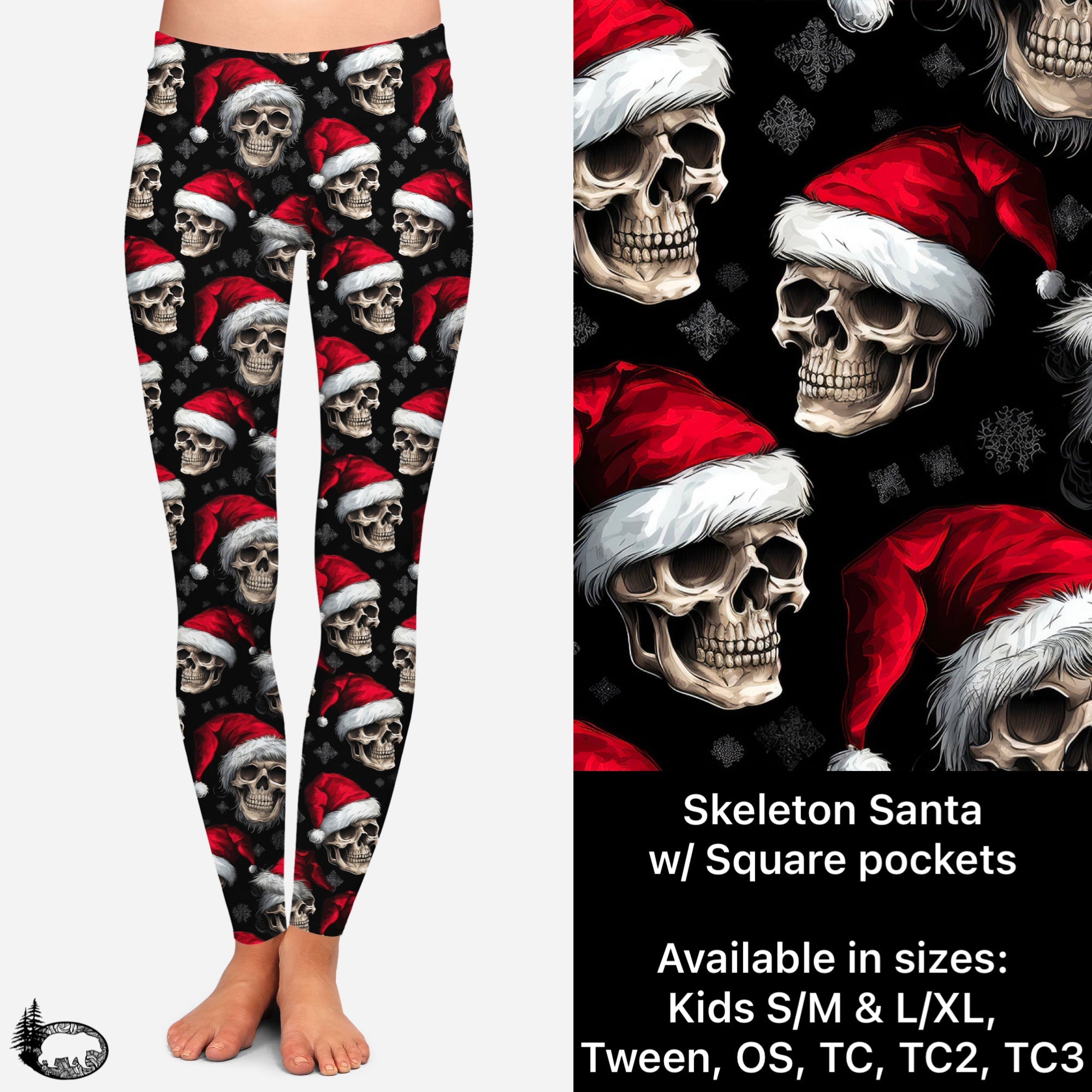 Preorder! Closing 10/11. ETA Dec. Skeleton Santa Leggings