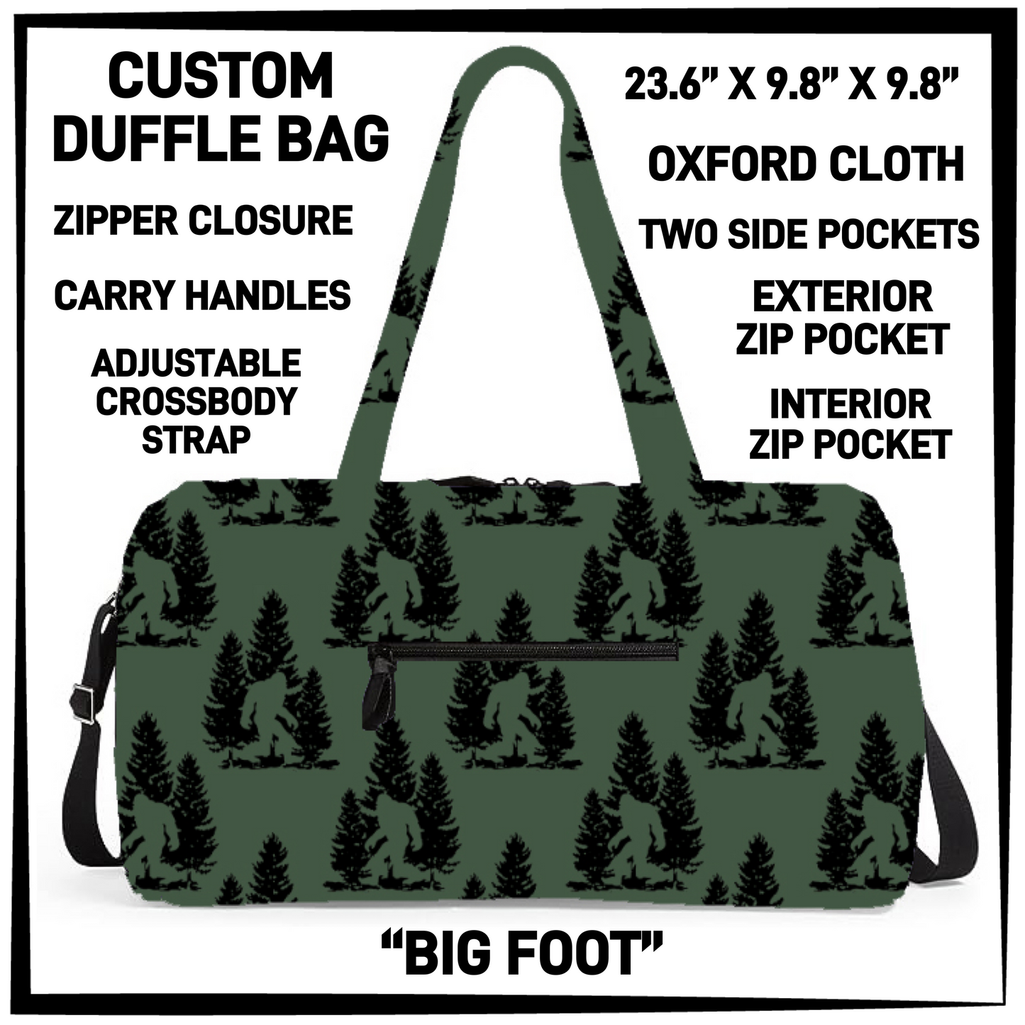 DF2B - Big Foot Duffel Bag - Preorder Closing 6/25 ETA: Late Aug