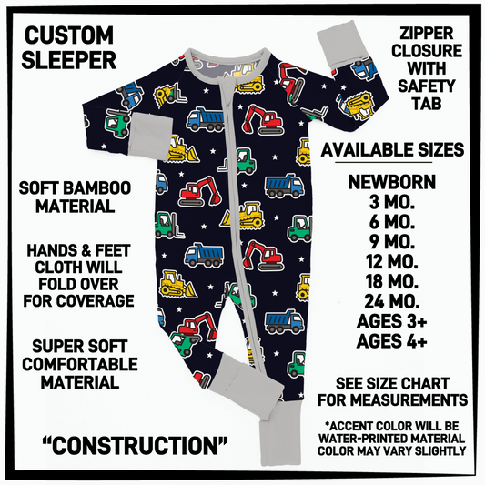 BY3S - Construction Baby Sleeper - Preorder Closing 2/12 ETA: Late April