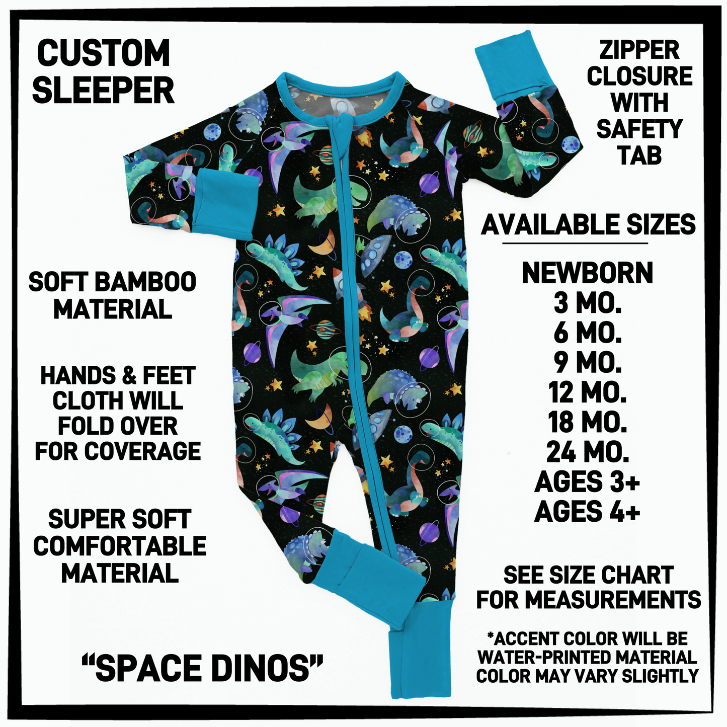 BY3S - Space Dinos Baby Sleeper - Preorder Closing 2/12 ETA: Late April
