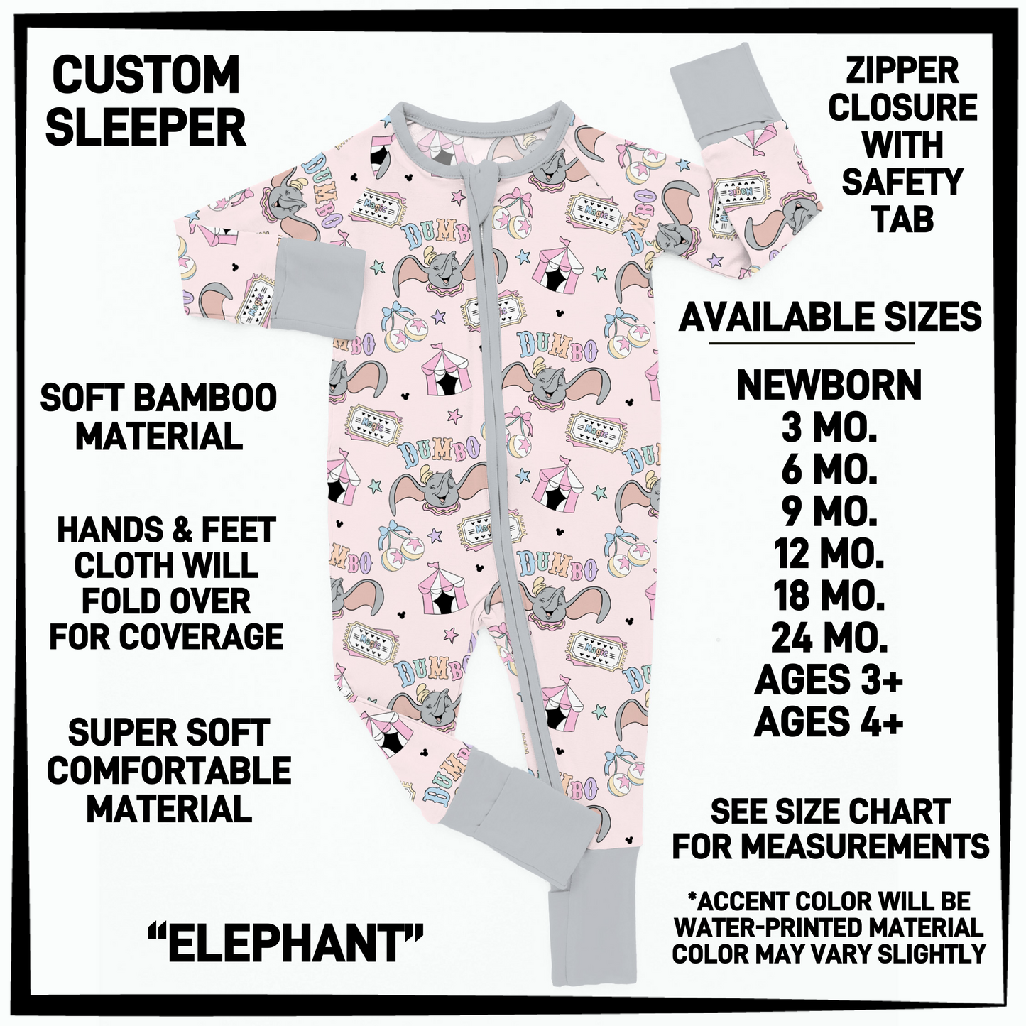BY3S - Elephant Baby Sleeper - Preorder Closing 2/12 ETA: Late April