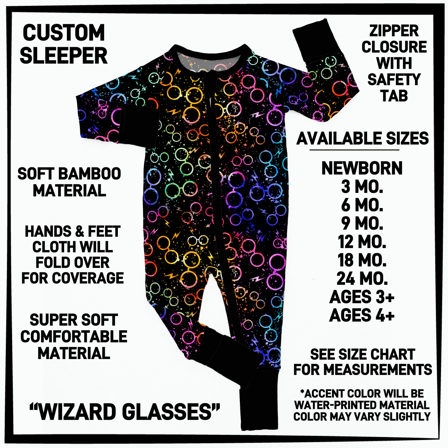 BY3S - Wizard Glasses Baby Sleeper - Preorder Closing 2/12 ETA: Late April