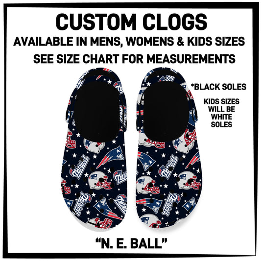F25B - N. E. Ball Custom Clogs - Preorder ETA: Early Dec