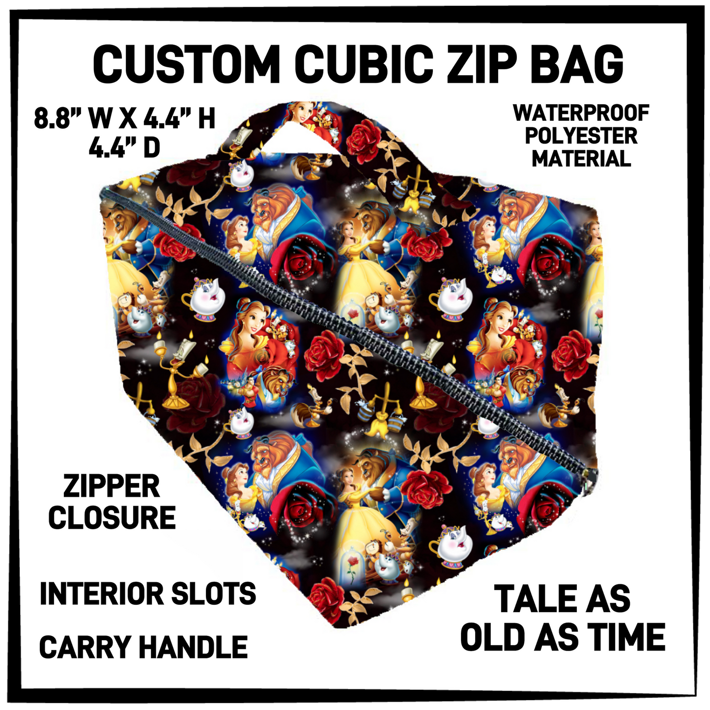 CZ1B - Tale As Old As Time Cubic Zip Bag - Preorder Closing 7/8 ETA: Early Sept