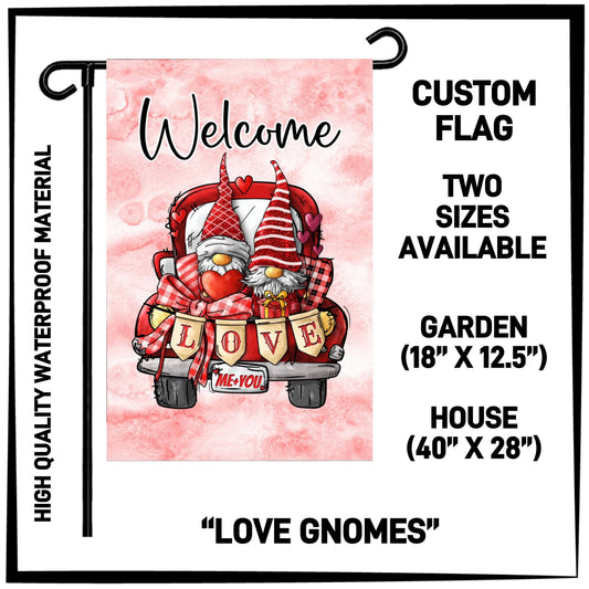 GH2F - Love Gnomes Garden/House Flag - Preorder ETA: Early Dec