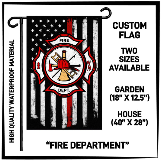 GH2F - Fire Department Garden/House Flag - Preorder ETA: Early Dec