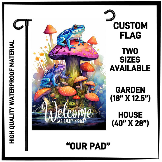 GH2F - Our Pad Garden/House Flag - Preorder ETA: Early Dec