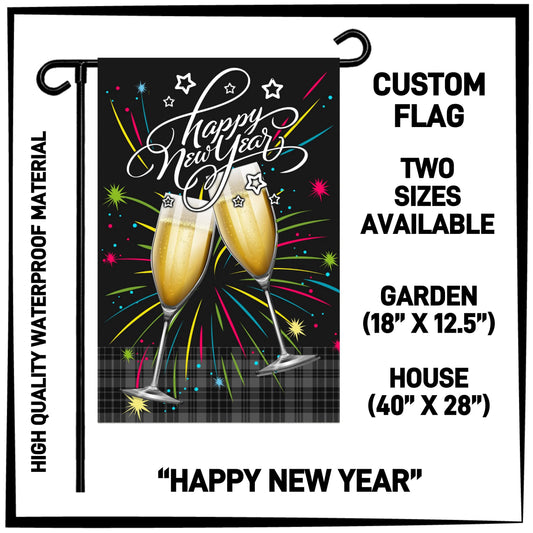GH2F - Happy New Year Garden/House Flag - Preorder ETA: Early Dec