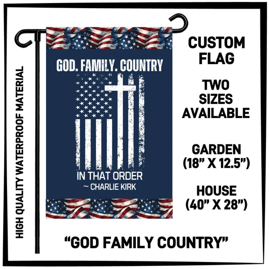 GH2F - God Family Country Garden/House Flag - Preorder ETA: Early Dec