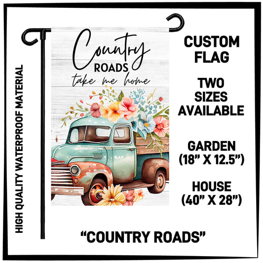 GH2F - Country Roads Garden/House Flag - Preorder ETA: Early Dec