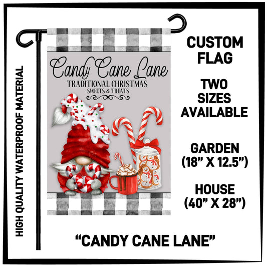 GH2F - Candy Cane Lane Garden/House Flag - Preorder ETA: Early Dec