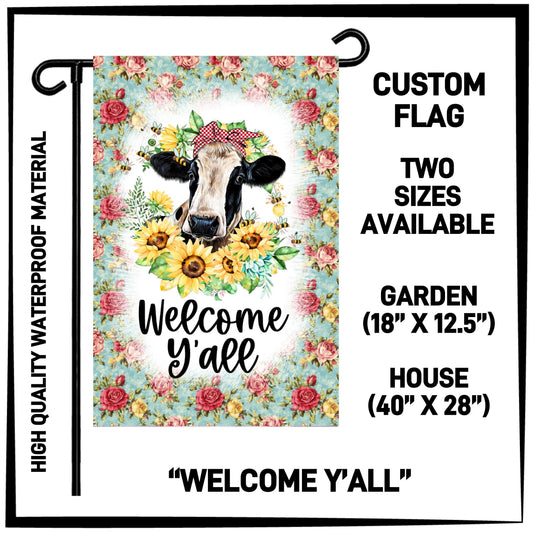 GH2F - Welcome Y'all Garden/House Flag - Preorder ETA: Early Dec
