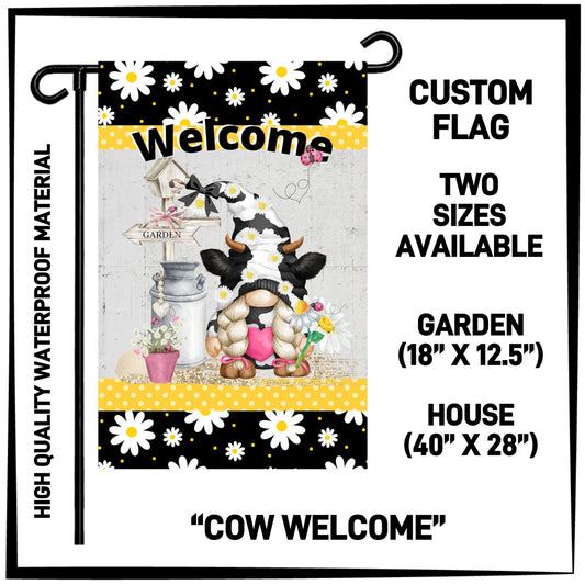 GH2F - Cow Welcome Garden/House Flag - Preorder ETA: Early Dec