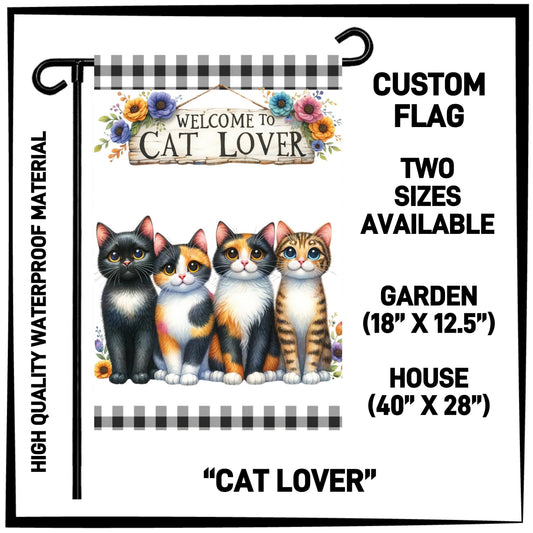 GH2F - Cat Lover Garden/House Flag - Preorder ETA: Early Dec
