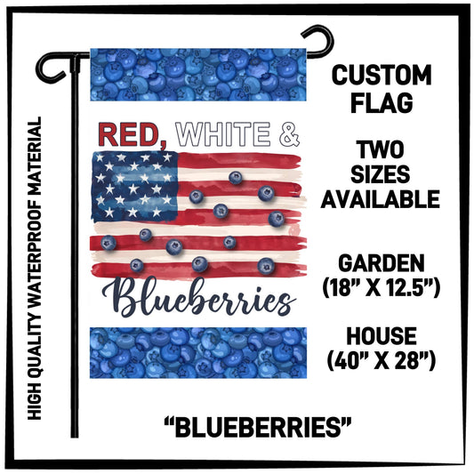 GH2F - Blueberries Garden/House Flag - Preorder ETA: Early Dec