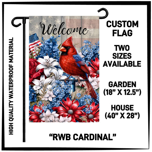 GH2F - RWB Cardinal Garden/House Flag - Preorder ETA: Early Dec