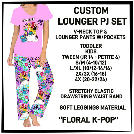 LN3S - Floral K-Pop PJ Lounger Set - Preorder ETA: Early Dec
