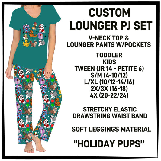 LN3S - Holiday Pups PJ Lounger Set - Preorder ETA: Early Dec