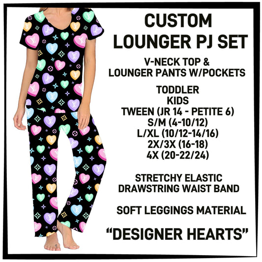 LN3S - Designer Hearts PJ Lounger Set - Preorder ETA: Early Dec