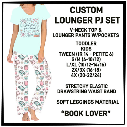 LN3S - Book Lover PJ Lounger Set - Preorder ETA: Early Dec