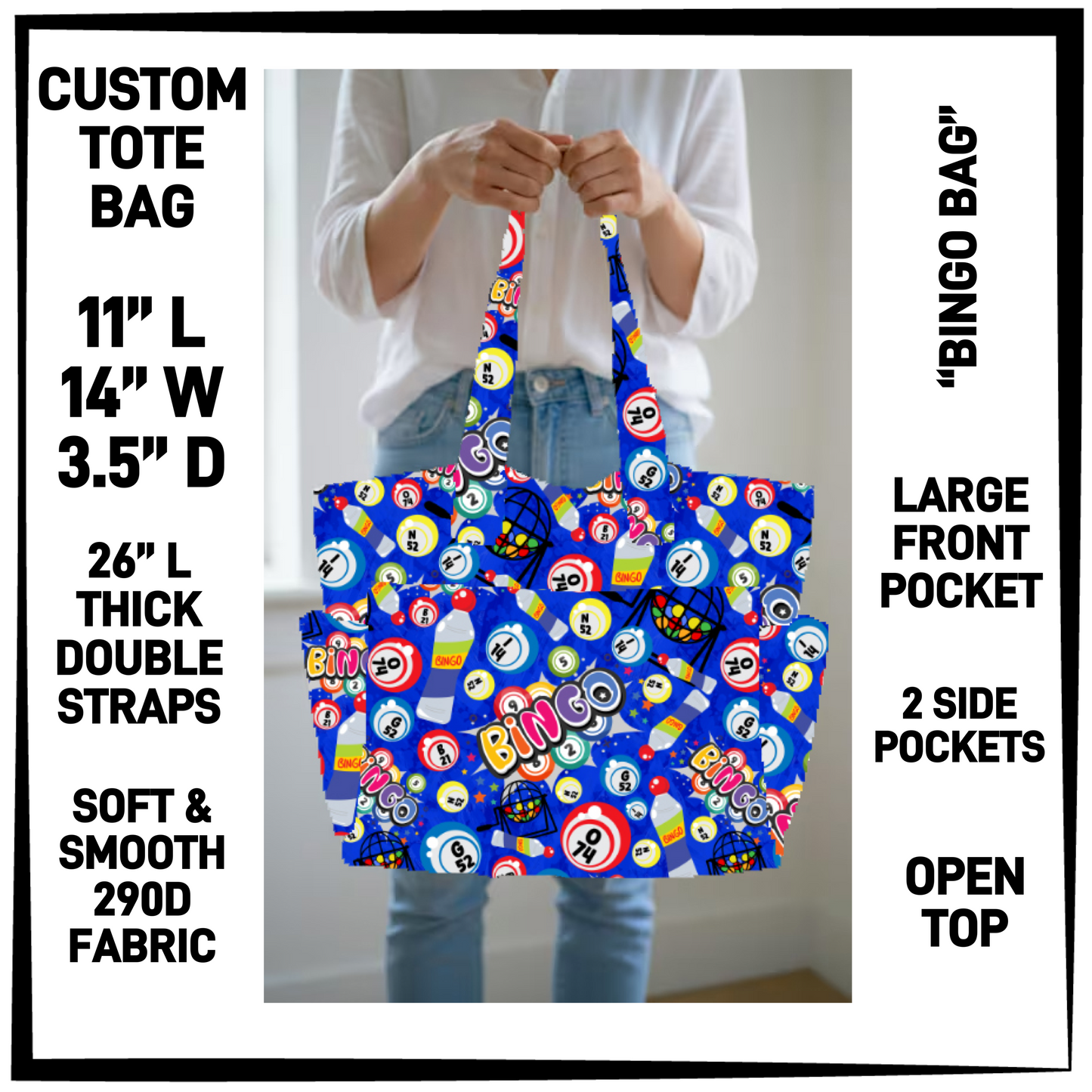 N2TB - Bingo Bag Custom Tote Bag - Preorder Closing 7/22 ETA: Late Sept