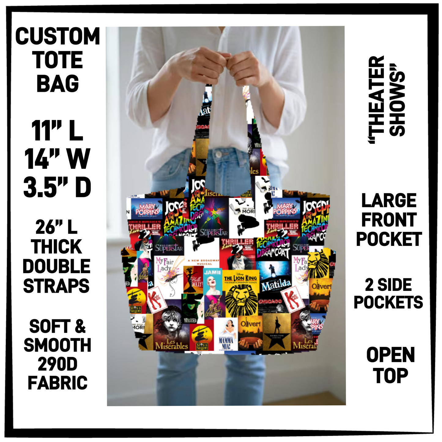 N2TB - Theater Shows Custom Tote Bag - Preorder Closing 7/22 ETA: Late Sept