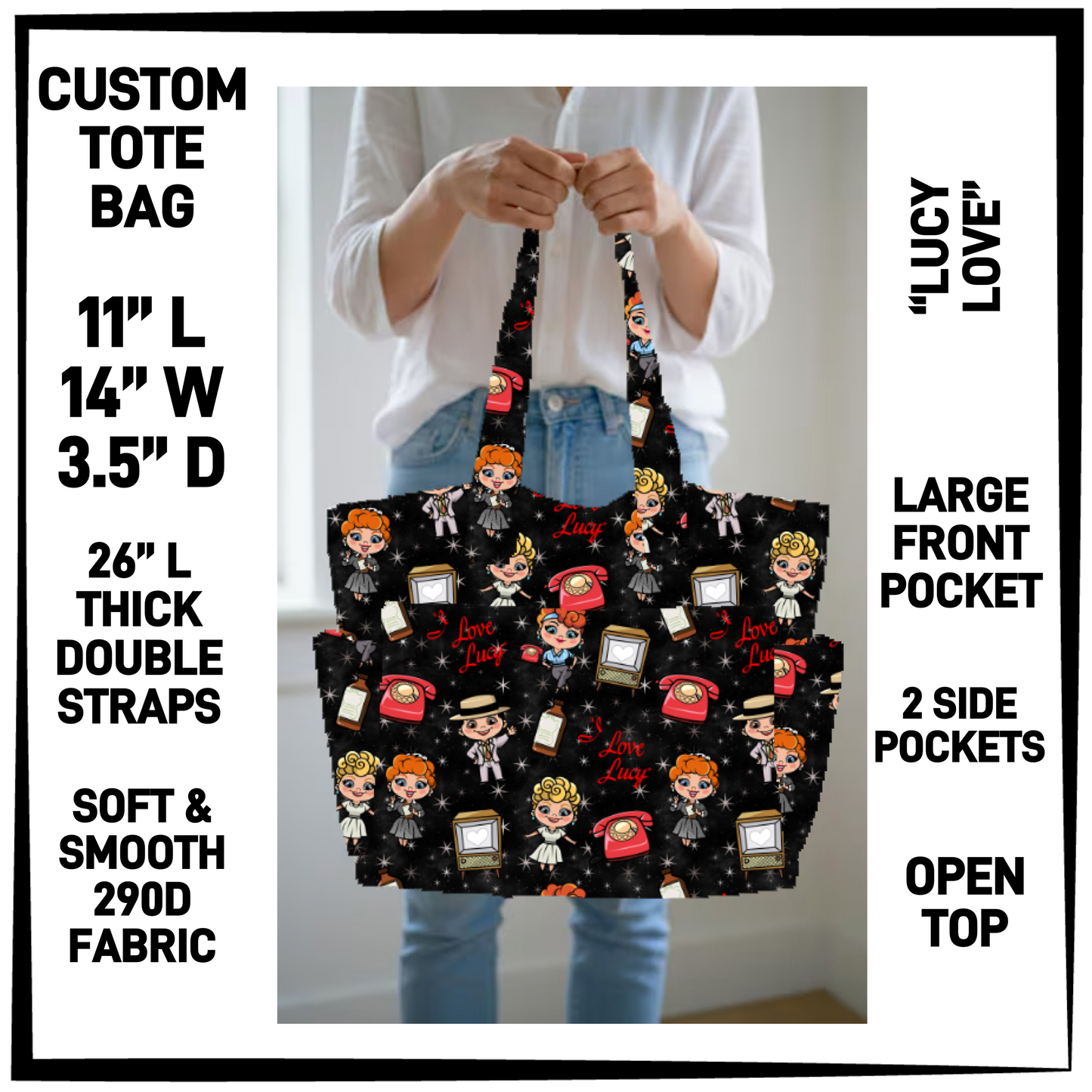 N2TB - Lucy Love Custom Tote Bag - Preorder Closing 7/22 ETA: Late Sept