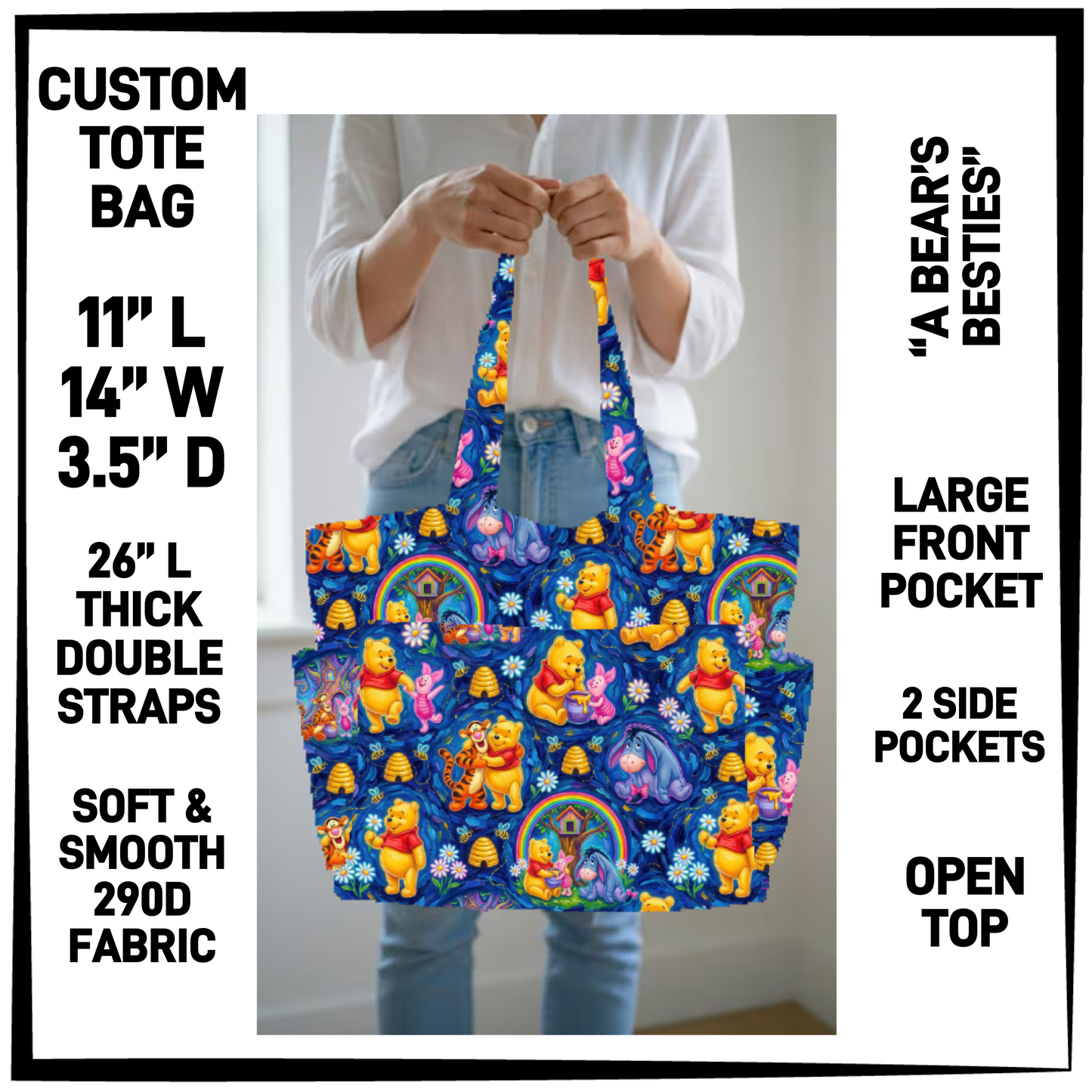 N2TB - A Bear's Besties Custom Tote Bag - Preorder Closing 7/22 ETA: Late Sept