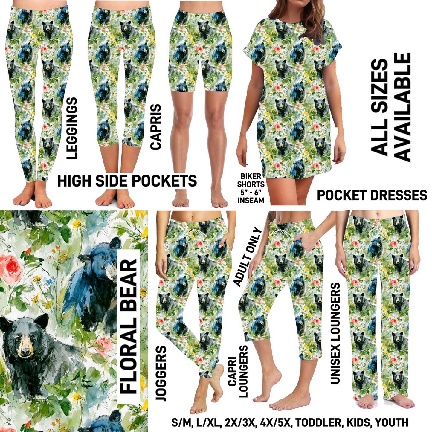 297BT - Floral Bear - Preorder Closing 7/26 ETA: Late Sept