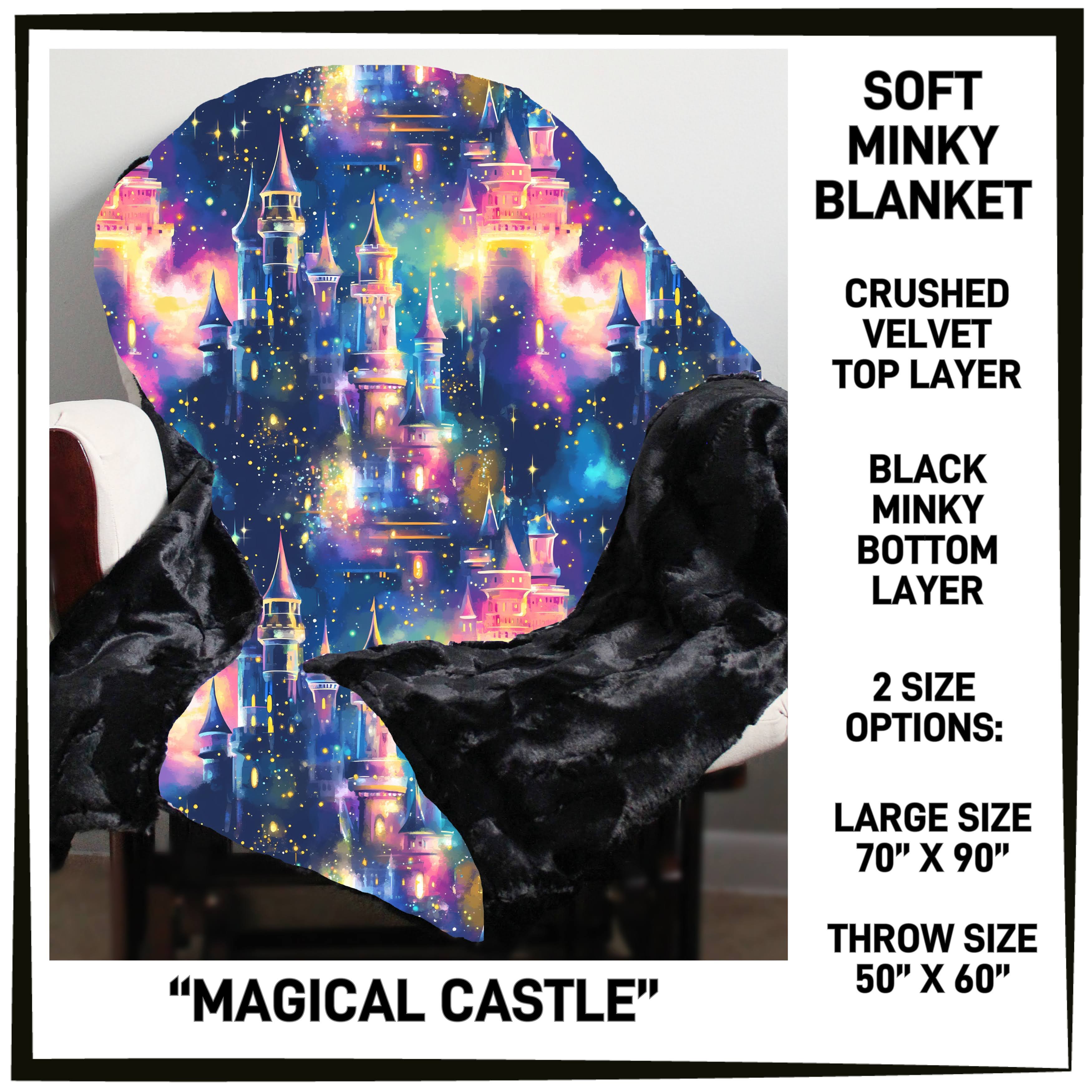 MK7B - Magical Castle Minky Blanket - Preorder ETA: Late Dec