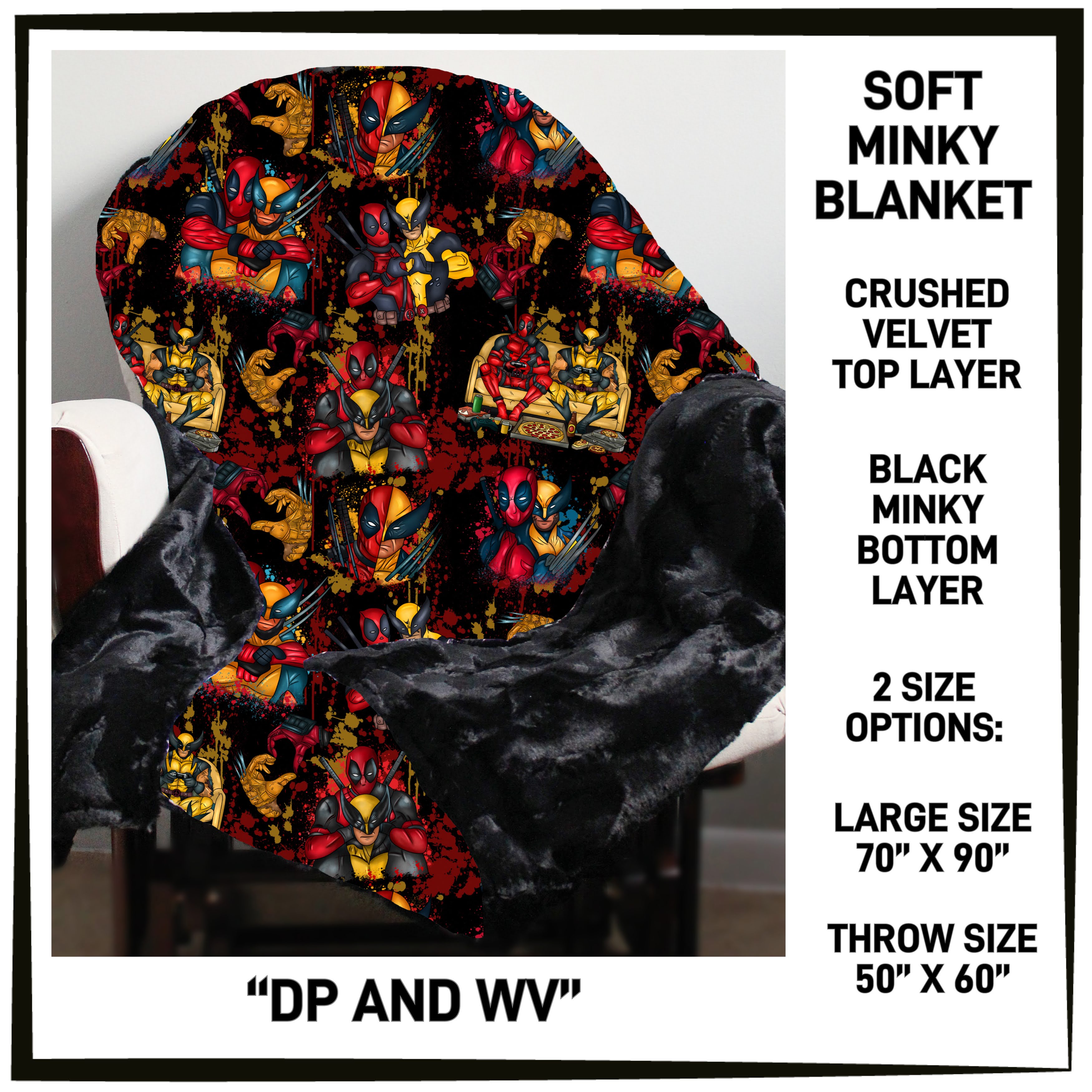 MK7B - DP and WV Minky Blanket - Preorder ETA: Late Dec