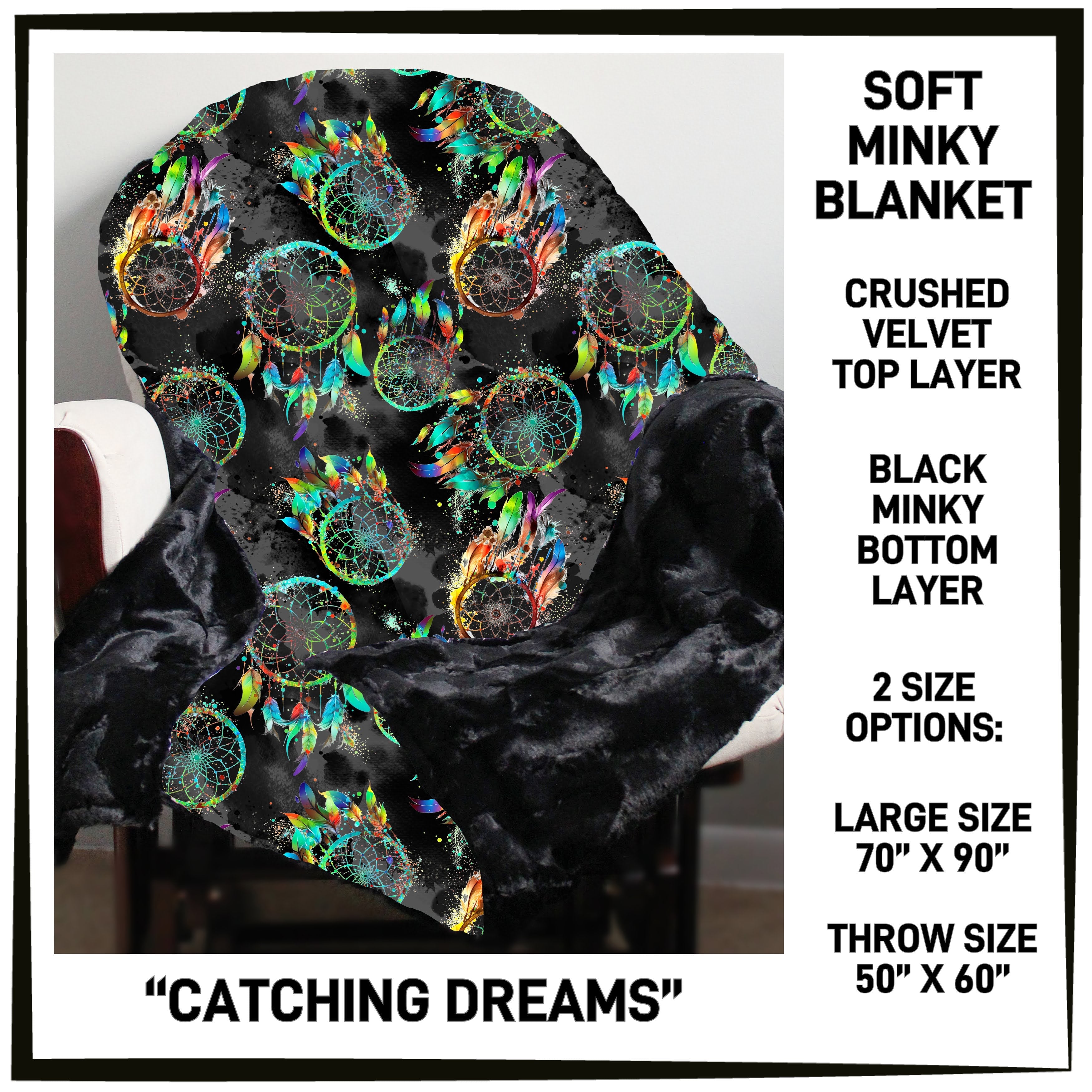 MK7B - Catching Dreams Minky Blanket - Preorder ETA: Late Dec